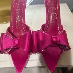 Cape Robbin Pink Satin Bow Heels